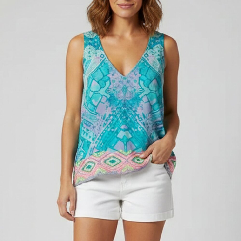 ROCOCO SAND Embroidered Top Pastel XS b144